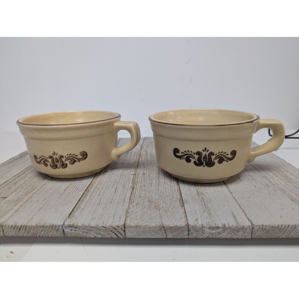 Pfaltzgraff Village Tan Soup Mug Cup Set of 2